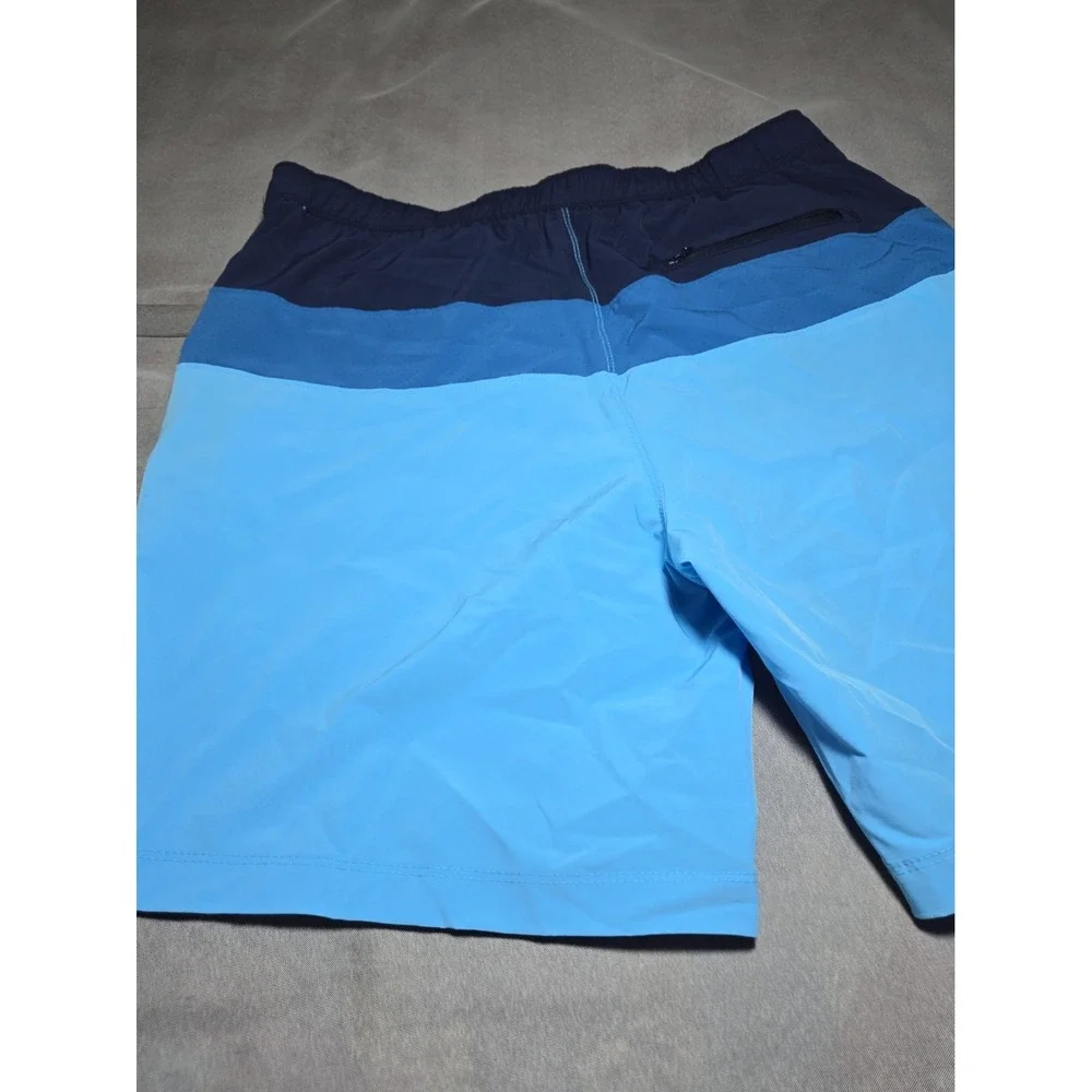 Speedo Swim Trunks Mens L Large Blue Board Shorts Swimwear Mesh Liner Pockets